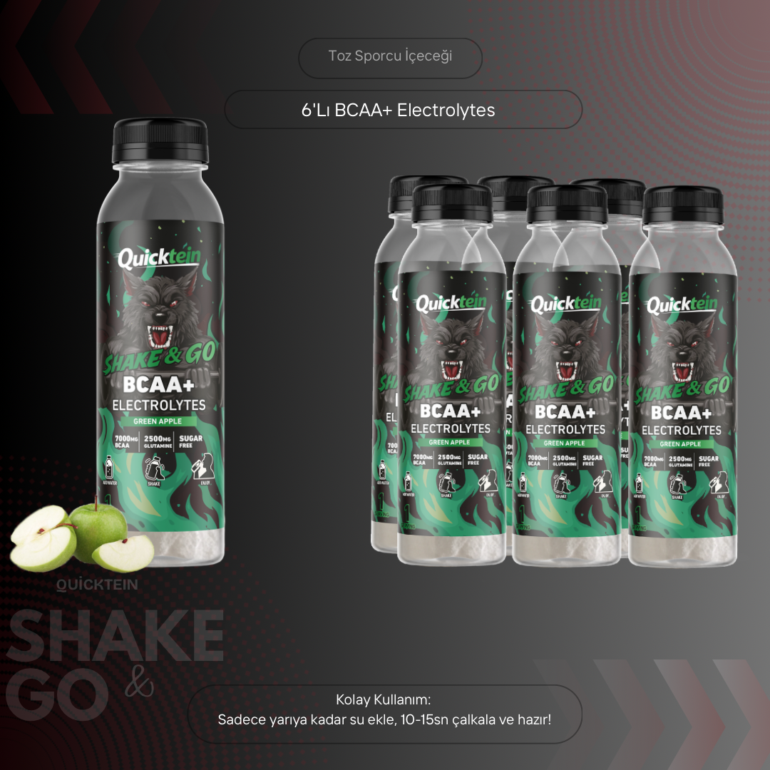 BCAA + Electrolytes - Green Apple - 6lı