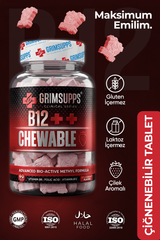 B12++ Chewable – Vitamin B12, Vitamin B6 & Folik Asit 60 Çiğneme Tableti